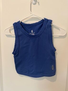 Free People Movement Blue Ribbed Crop Tank Top XS/S